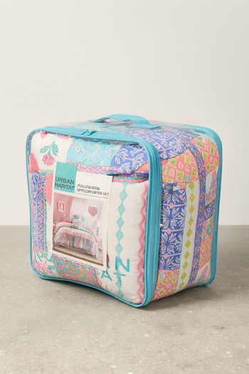 Bee Home Indigo Multi | 8-Piece Single Cotton Duvet Cover Set