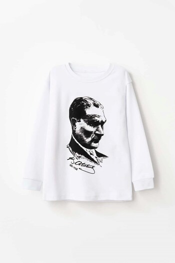 Banamio Ataturk Printed Cotton Long Sleeve Unisex T-Shirt Body
