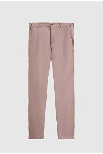 D'S Damat Ds Damat Slim Fit Bej Armürlü Yan Beli Lastikli Esnek Likralı Yandan Cepli Chino Pantolon