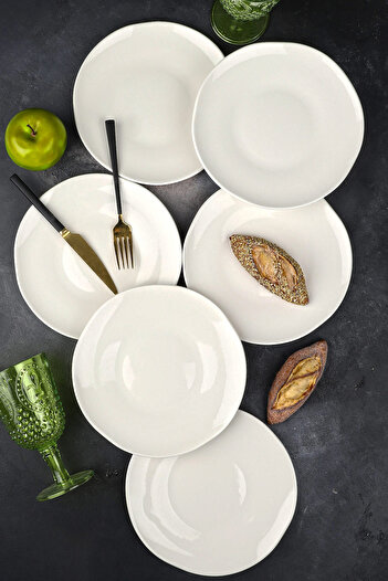 Porselen Diyarı Seashell 6-Piece Porcelain 23 cm Serving Plate