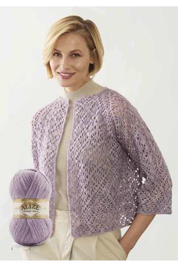 Alize Angora Gold 111-Plum 100 Gr. Knitting Yarn 20% Wool - 80% Acrylic 100 Gr - 550 m