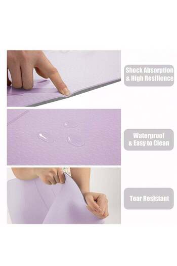 Taimi 6mm Yoga Mat High-resistance for Shock-absorbing, and Knee-supporting 183x61cm- Violet/Grey