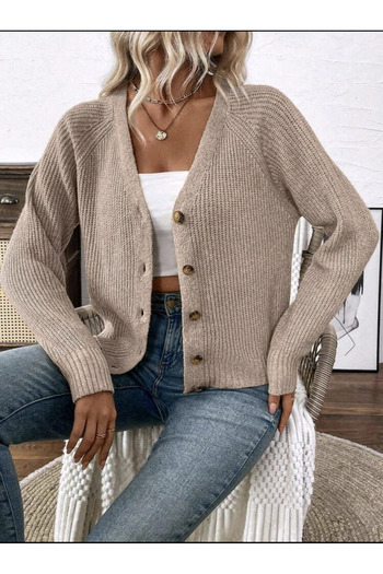 Serenay Atelier V-Neck Buttoned Long Sleeve Women's Knitwear Cardigan