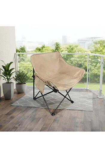 AGD Camping and Travel Chair, Foldable, Made of Heat-Resistant Oxford Fabric with Side Storage Pockets,