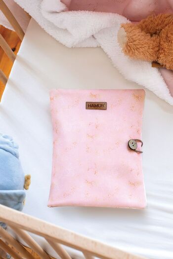 HAMUR Mother Baby Care Bag Newborn Changing Organizer Bag Organizer Solid Pink