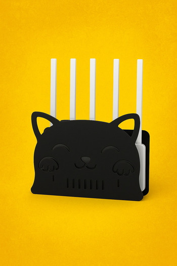VENON Wifi Box Moderm Catbox – Decorative Wall Organizer 22X15 Router Storage Decorative Decoration
