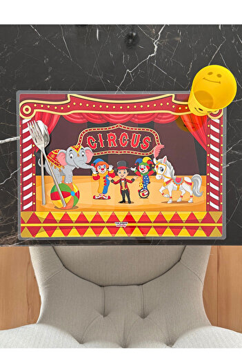 The Grade American Service 2-Piece Circus-Themed Children's American Service Tutorial Set Placemat