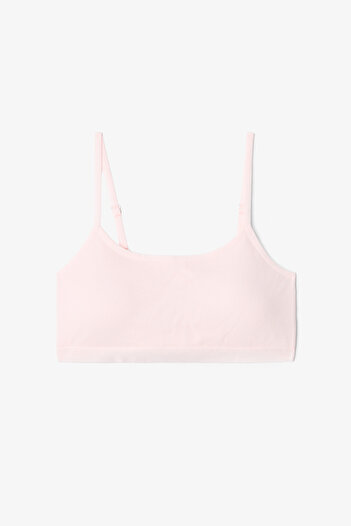 Penti Light Pink Girl's Padded Adjustable Strap Crop Bustier