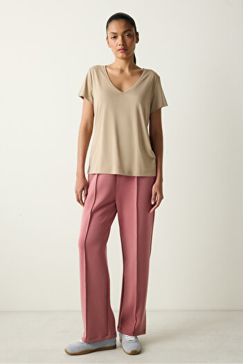 Penti Mink V-Neck Regular Fit Modal T-Shirt