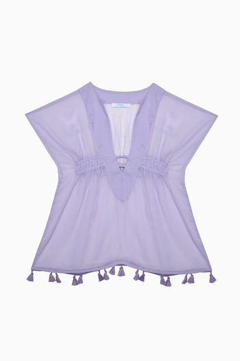Penti Lilac Girl's Basic V-Neck Short Kaftan