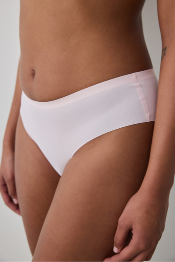 Penti Ribbed Bonding Laser Cut Hipster Pink Panties