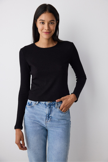 Penti Black Glitter Long Sleeve Top