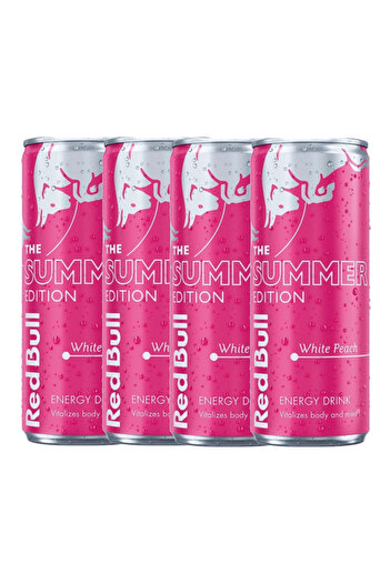 Red Bull مشروب طاقة رد بول خوخ أبيض 4*250
