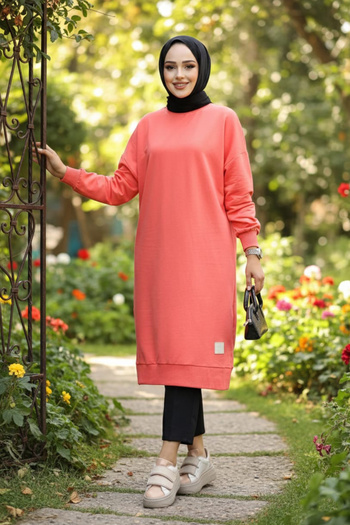 Neva Style Coral Hijab Tunic 30645Mr