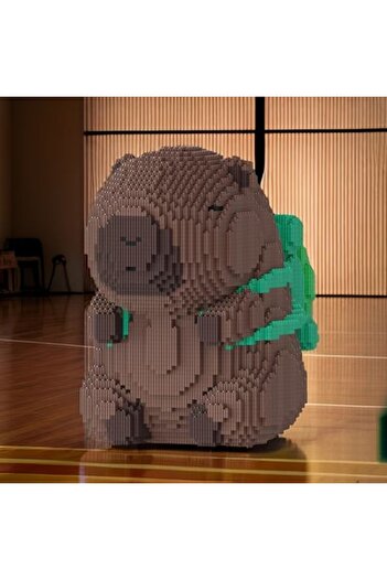 Choice 9066 15026 Pieces Capybara Backpack Building Blocks 3D Stacking Model Ornament - Suitable for All Ho