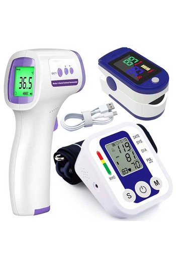 Choice Mode 2 LCD Portable Health Care Pulse Meter BP Monitor Automatic Digital Arm Blood Pressure Monitor