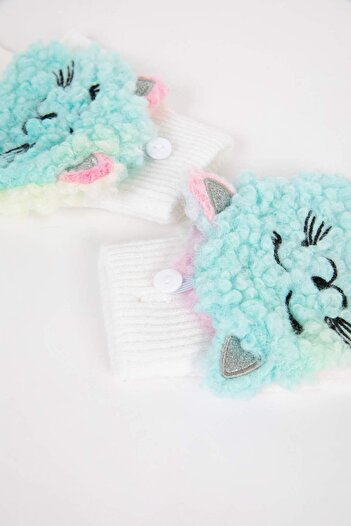 DeFacto Girl's Patterned Protected Knitwear Gloves A5716A823Wn
