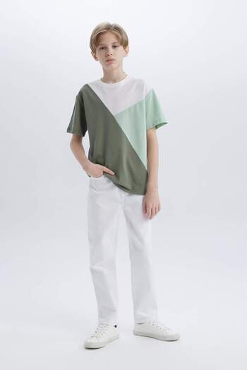 DeFacto Boys Straight Fit Straight Leg Jean Trousers B5616A825Sm