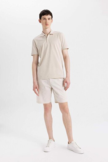 DeFacto Regular Fit Gabardine Bermuda Shorts C7684Ax24Sm