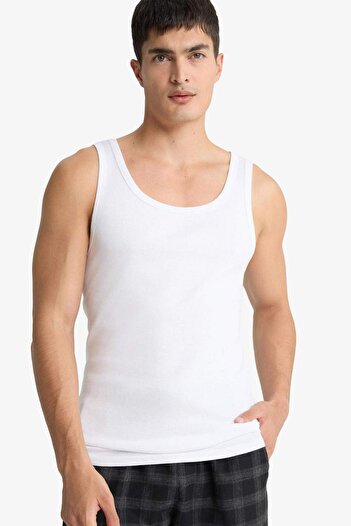 DeFacto Slim Fit Slim Fit Ribbed 2-Piece Undershirt Y9056Az24Sp