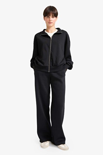 DeFacto Regular Fit Basic Plain Zippered Cardigan F7107Ax25Au