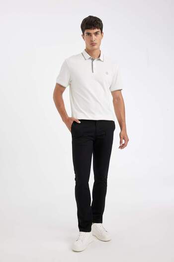 DeFacto Slim Fit Slim Fit Narrow Leg Gabardine Trousers W3012Az23Au