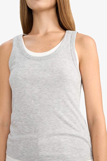 DeFacto Regular Fit V Yaka Fitilli Kaşkorse Atlet G3012AX25AU