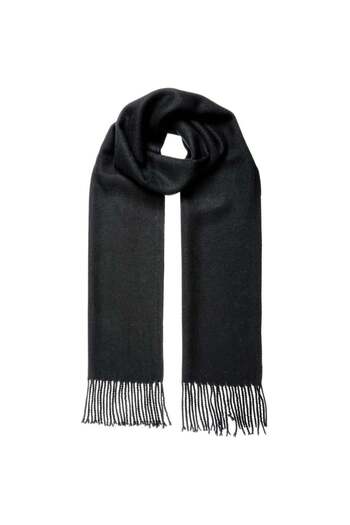 Suyutti Black Men's Tasseled Shawl Knitwear Scarf Thick Seasonal Soft Seasonal Scarf Woolen