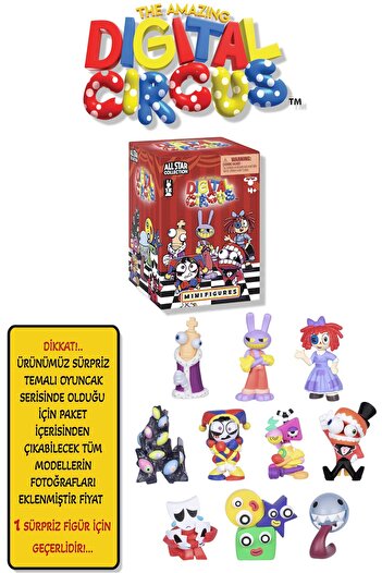 TOYFEST 1 Pcs Amazing Digital Circus All Star Mini Figure 5 cm 1 Surprise Character Comes in 1 Box