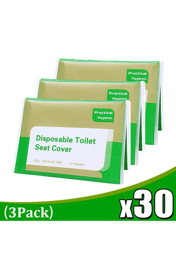 Choice 30PCS Disposable Toilet Seat Covers Flushable Disposable Toilet Covers Soluble Water Toilet Paper fo