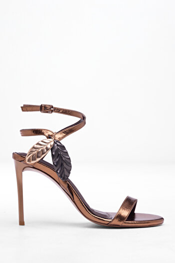 Tasarım Elegant Thin Heels Cross Ankle-Tied Pointed Toe Stylish Detailed Evening Dress Stiletto Shoes
