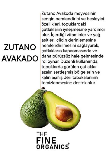 THE FINE ORGANICS Ayak ve Topuk Çatlak Kremi, Besleyici, Onarıcı, Zutana Avakadosu Özlü 100ml