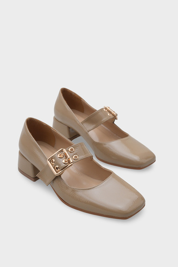 Capone Outfitters Keri Blunt Toe Short Heeled Strappy Mary Jane Women's Shoes