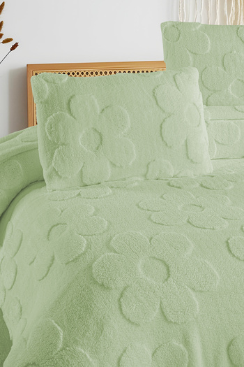 Noctiluca Fleura Floral Pattern Single Blanket Soft Wellsoft Bedspread 160X230 1 Piece Pillowcase