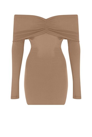 La Sarta Manon Off-Shoulder Mini Dress