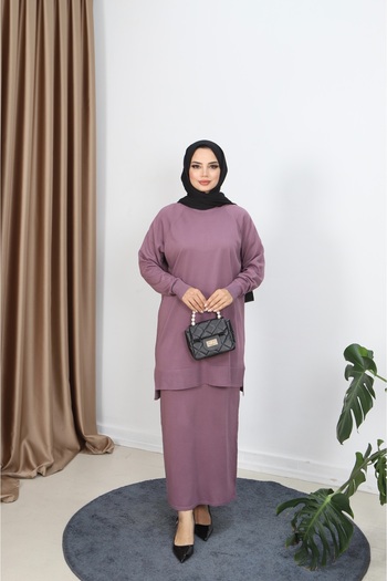 NİSUM MODA Mercerized Suit with Skirt