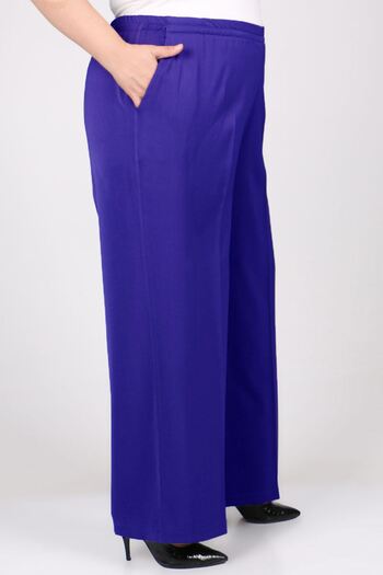 Eslina F-29019 Large Size Elastic Waist Long Length Lycra Pants - Saks