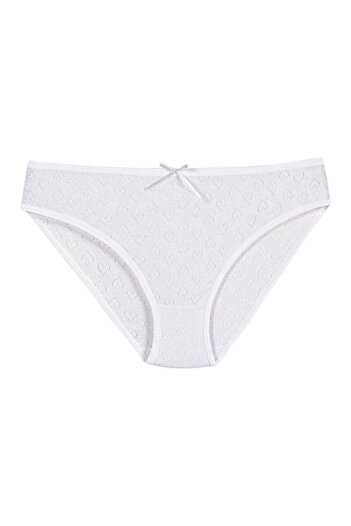 YILDIZ Pachet de 6 chiloți bikini cu model de inimă 100% bumbac Q3575
