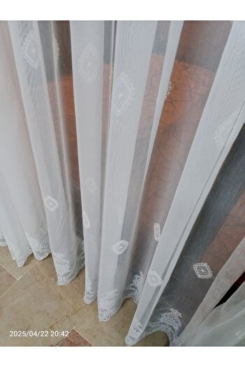 Store Taçhome serpme desenli tül perde