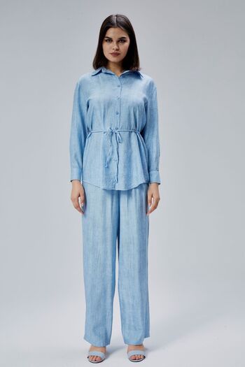Bolivente Blue Regular Tie Dye Shirt Pants Set