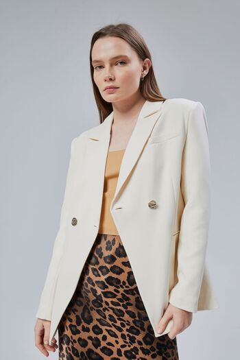 Bolivente Women's Double Breasted Oversize Blazer Jacket