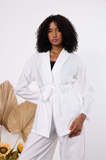 Bolivente Ecru Oversize Kimono Set