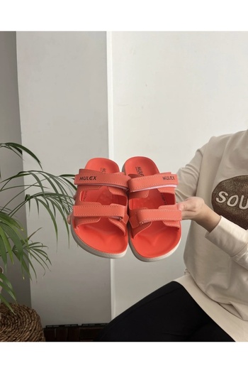 MULEX Birrbazaar Women's Leather (Synthetic) Orthopedic Sole Adjustable Buckle Stitched Stylish Inside-Out Slippers
