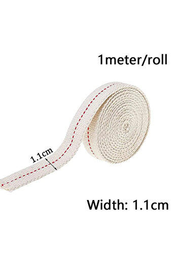 Choice 1.1cm 1Meter/Roll Kerosene Lamp Wick Braided Cotton Flat Oil Lamp Lanterns Cotton Wicks Handmade Ker