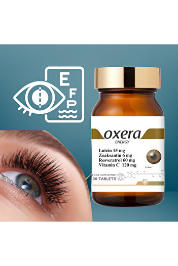 OXERA ENERGY Lutein 15 mg + Zeaksantin 6 mg + Resveratrol 60 mg + Vitamin C 120 mg - 30 Tablet