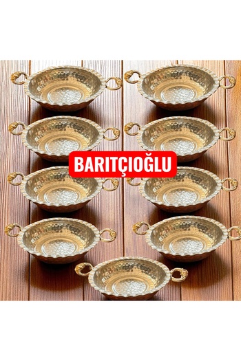 MY ZEY Set of 9 Mini Presentation Plates - Copper Pan, Breakfast Sauce