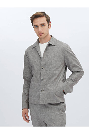 Kip Modern Fit Mink Printed Cotton Blend Knitted Suit