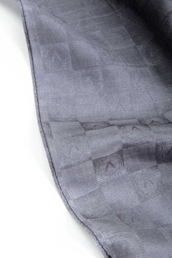 Vissona %57 İPEK %43 PAMUK Degrade Desenli Füme Renkli Şal - 70x190 Dikiş Tipi İtalyan Dikişli