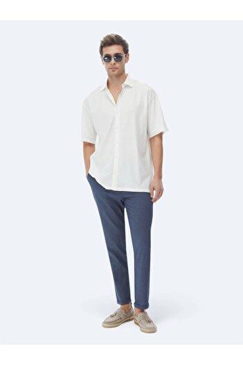 Kip Λευκό Oversize Casual Βαμβακερό πουκάμισο