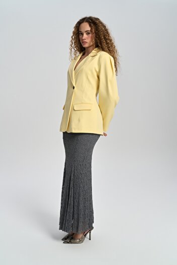 MAI STUDIOS CO. Briella Belden Oturtmalı Sarı Blazer